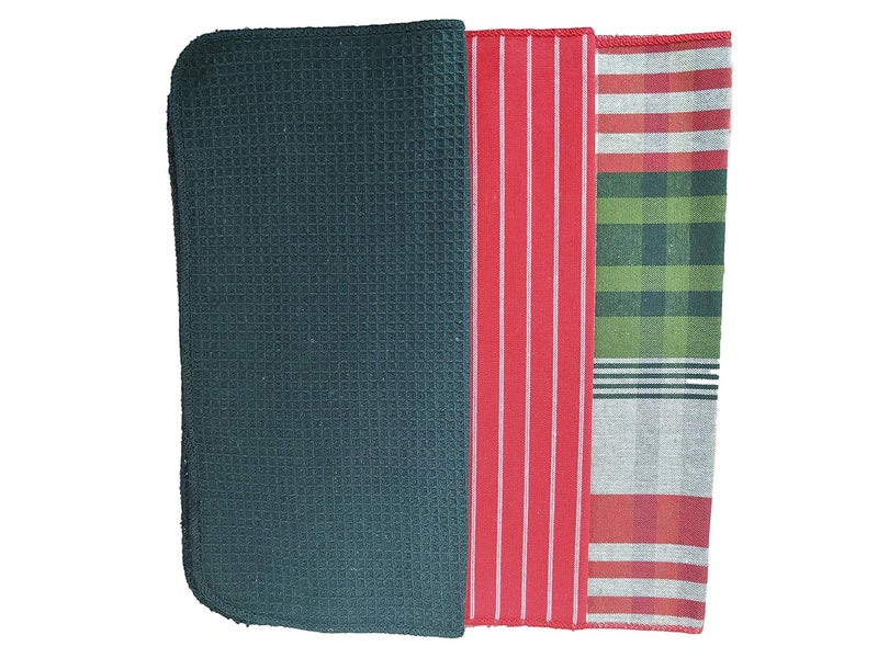 Whatever At Home Premium Kitchen Cloth Napkin Towel Set of 6 pieces with 4 sides overclocked 100 Cotton Multi coulur MultiPurpose with Super Absorbency Kitchen Cleaning Cloth Duster 14 x 14 Inches 250 GSM - Image 3