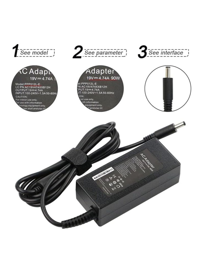 Terabyte 90W 19V 4.74A Laptop Charger Adapter Compatible For HP Elitebook 8460p 8470p 8440p 8560p 8760p 8460w 8470w 8570w HP Probook 4430s 4440s 4520s HP Compaq 6 730B 6530B 6560B 6570B - Image 3