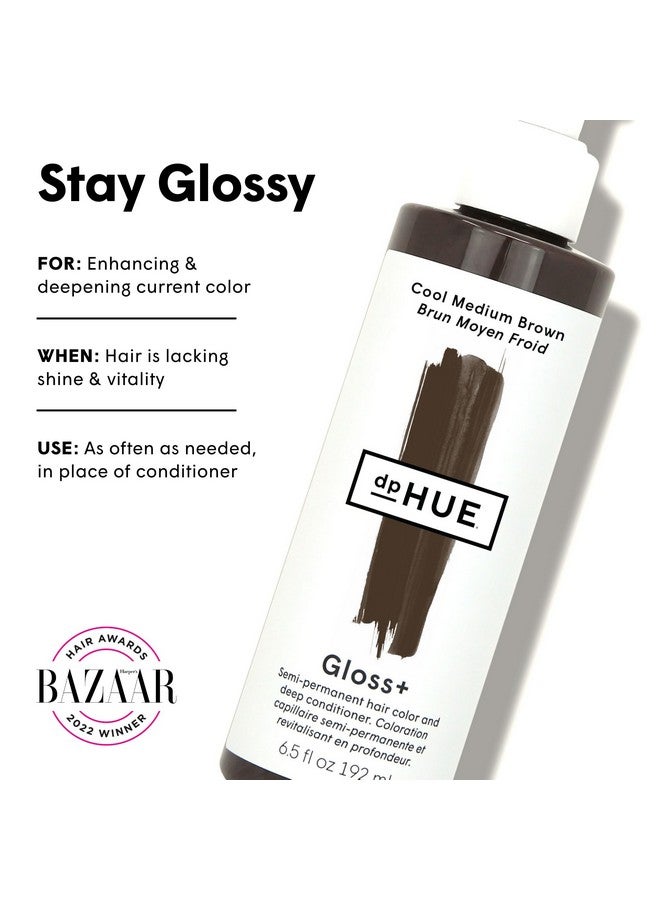 dpHUE Gloss+, Cool Medium Brown - 6.5 oz (8-12 Applications) - Semi-Permanent Hair Color & Conditioner - Lasts Up to Eight Washes - Paraben, SLS & SLES Sulfate Free - Vegan, Leaping Bunny Certified - Image 2