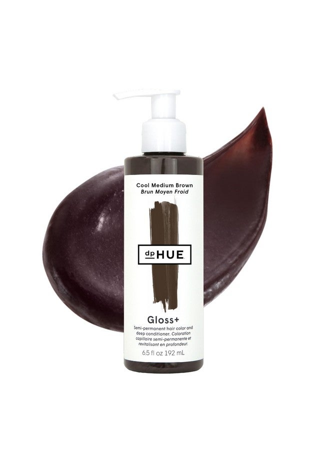 dpHUE Gloss+, Cool Medium Brown - 6.5 oz (8-12 Applications) - Semi-Permanent Hair Color & Conditioner - Lasts Up to Eight Washes - Paraben, SLS & SLES Sulfate Free - Vegan, Leaping Bunny Certified - Image 1