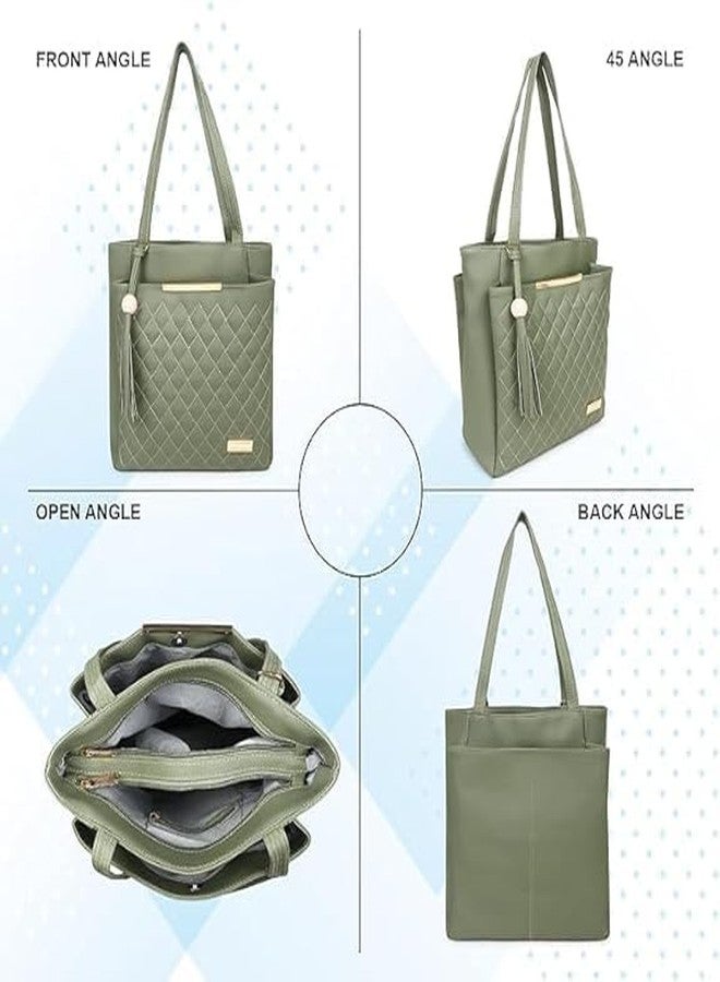 Purse Pulse Women Fashion Handbags Tote Purses Stylish Ladies Women and Girls Handbag for Office Bag Ladies Travel Shoulder Bag Tote for College Girls (Green) - Image 5
