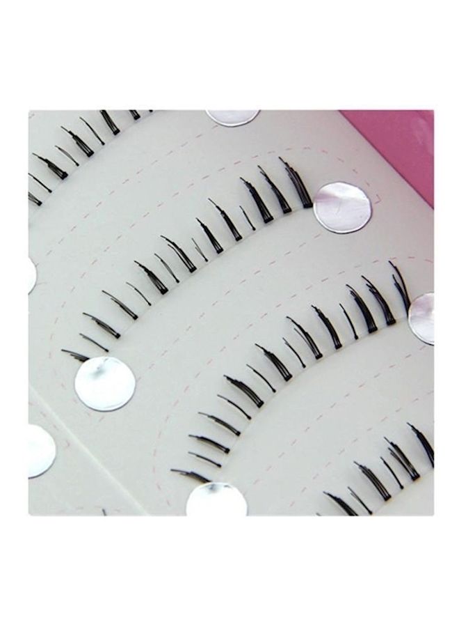 مجموعة رموش مستعارة للجفن السفلي مكونة من 20 قطعة أسود