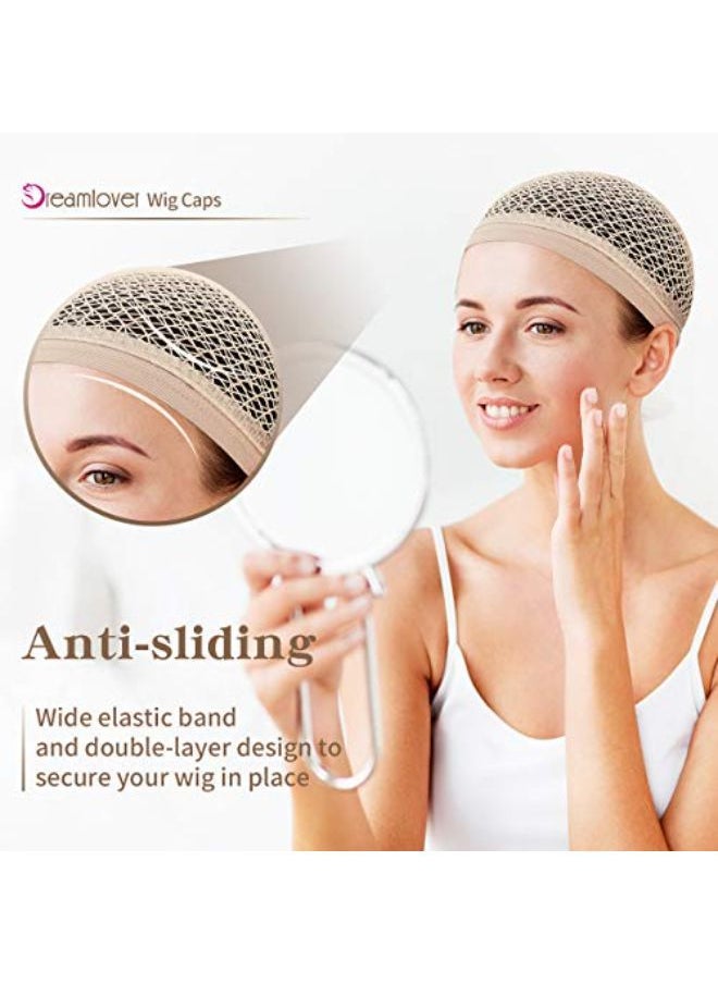Dreamlover 3 Pack Long Wig Caps, Mesh Net Wig Cap, Open End Wig Cap For Long And Short Hair, Natural Nude  - Image 5