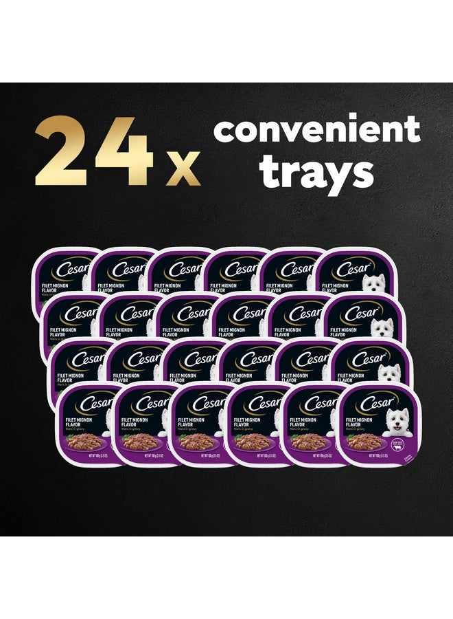 CESAR Filets in Gravy Adult Wet Dog Food, Filet Mignon Flavor, 3.5 oz. Easy Peel Trays, Pack of 24 - Image 2