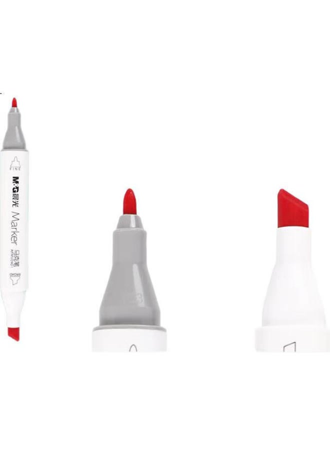 M.G Chenguang (M&G) 60-Color Dual-Tip Alcohol-Based Quick-Drying Markers, Fiber Pens, Oil-Based Watercolor Pens, Drawing And Doodling, Single Box, Apmv0904 - Image 1
