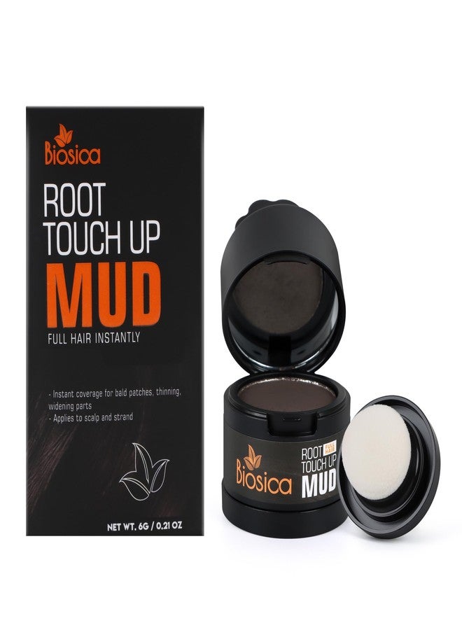Biosica Root Touch Up Powder – Instant Root Concealer for Gray Hair & Thinning Areas – Water & Sweat Resistant Hair Filler – Natural-Looking Hairline Coverage for Men & Women – Long-Lasting, Easy Application (Black) - Image 2