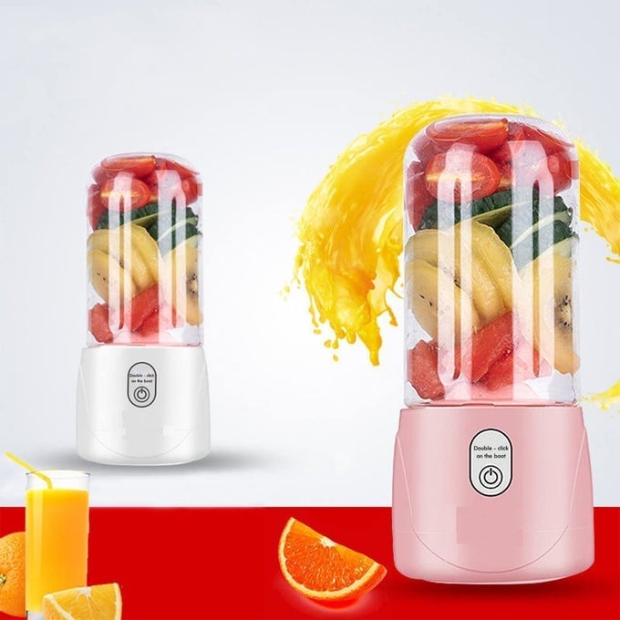 JUICER PORTABLE BLENDER USB RECHARGEABLE WITH 4 BLADES SMOOTHIE CUP MULTIFUNCTIONAL PACK OF 1