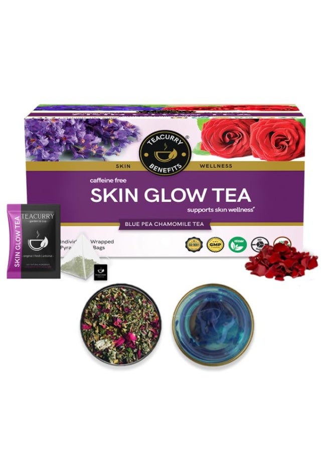 تيا كوري شاي Skin Glow (عبوة شهرية | 30 كيس شاي) - يساعد في إضفاء اللمعان على البشرة وترطيبها وعلاج حب الشباب ومكافحة الشيخوخة | 60 جرام - Image 1