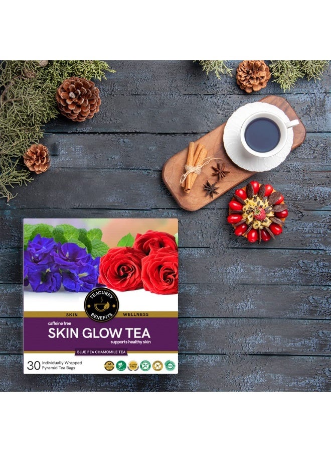 تيا كوري شاي Skin Glow (عبوة شهرية | 30 كيس شاي) - يساعد في إضفاء اللمعان على البشرة وترطيبها وعلاج حب الشباب ومكافحة الشيخوخة | 60 جرام - Image 4