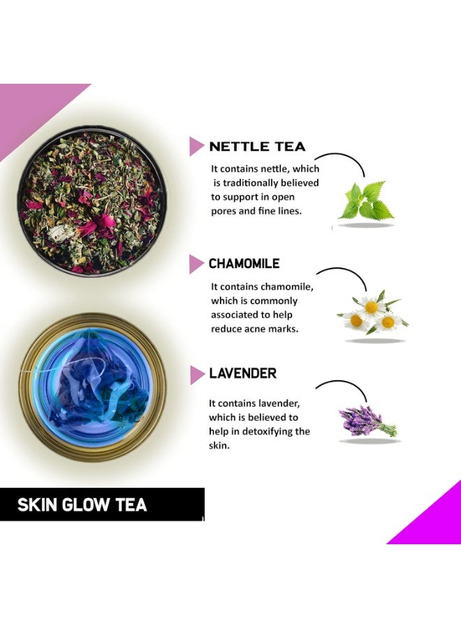 تيا كوري شاي Skin Glow (عبوة شهرية | 30 كيس شاي) - يساعد في إضفاء اللمعان على البشرة وترطيبها وعلاج حب الشباب ومكافحة الشيخوخة | 60 جرام - Image 3