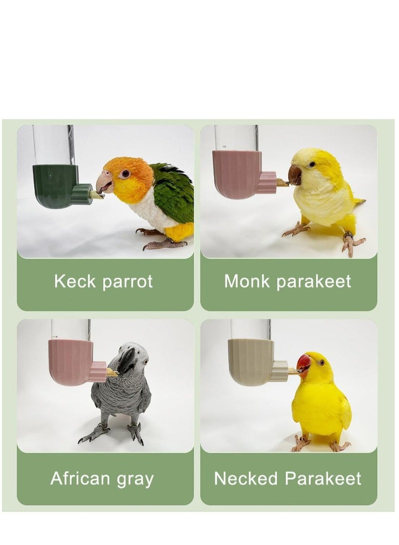 Bird Drinker Waterer Parrot Bird Automatic Drinking Device Parakeet Water Dispenser Bird Drinking Water Bottle Bird Cage Accessory Parrot Drinking Fountain 220ml - Image 5