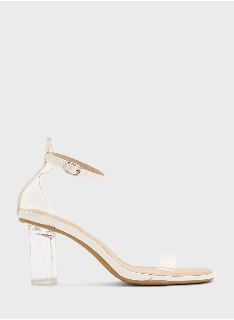 Ginger Clear Heeled Sandal