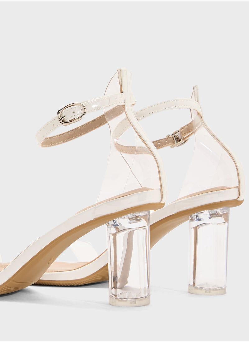 Ginger Clear Heeled Sandal  - Image 4