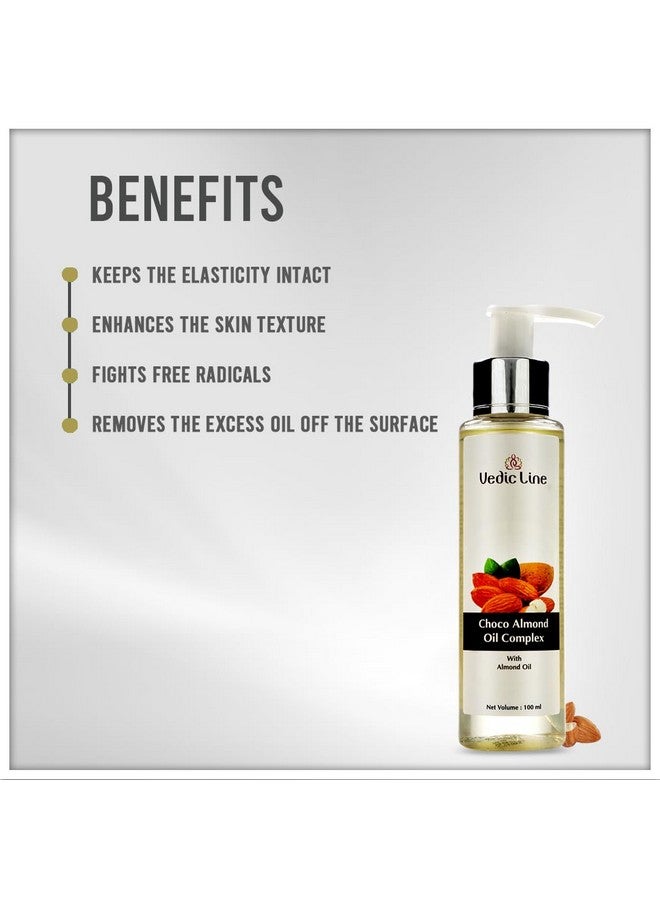Vedic Line Vedicline Choco Almond Oil Complex Improves Dry Skin & Even Tone With Olive Oil, Seasame Oil For Healthier Skin Tone,100ml - Image 3