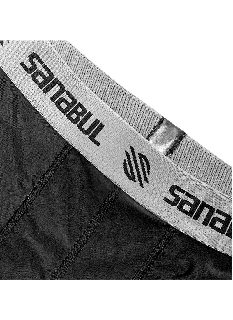 Sanabul  Essential Mens Compression Pants Workout Jiu Jitsu Leggings | Athletic Tights For Men | Running Tights, Sports Gym Leggings | Men'S Sports Compression Pants & Tights | X-Small, Black  - Image 3