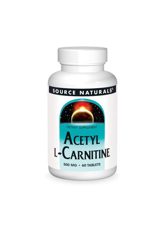 Source Naturals Acetyl L-Carnitine 500 mg 60 Tablet - Image 1