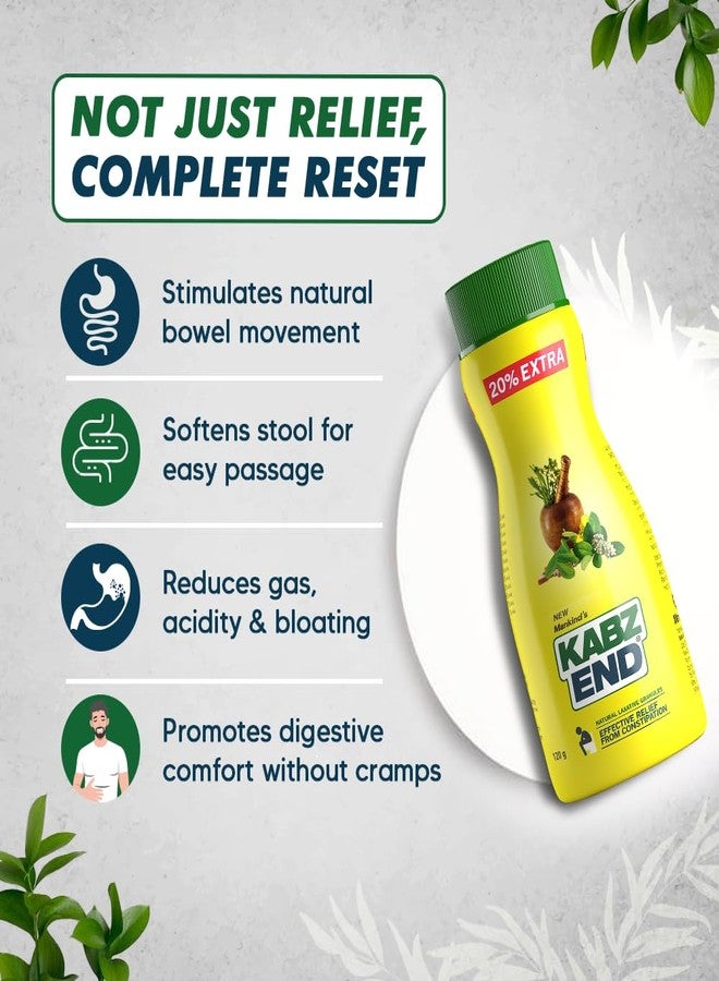 Mankind Kabz End by Mankind - Ayurvedic Constipation Relief Granules | 100% Natural Laxative with 12+ Potent Herbs | Overnight Action | Relieves Gas, Acidity & Bloating | 120g pack of 2 - Image 4