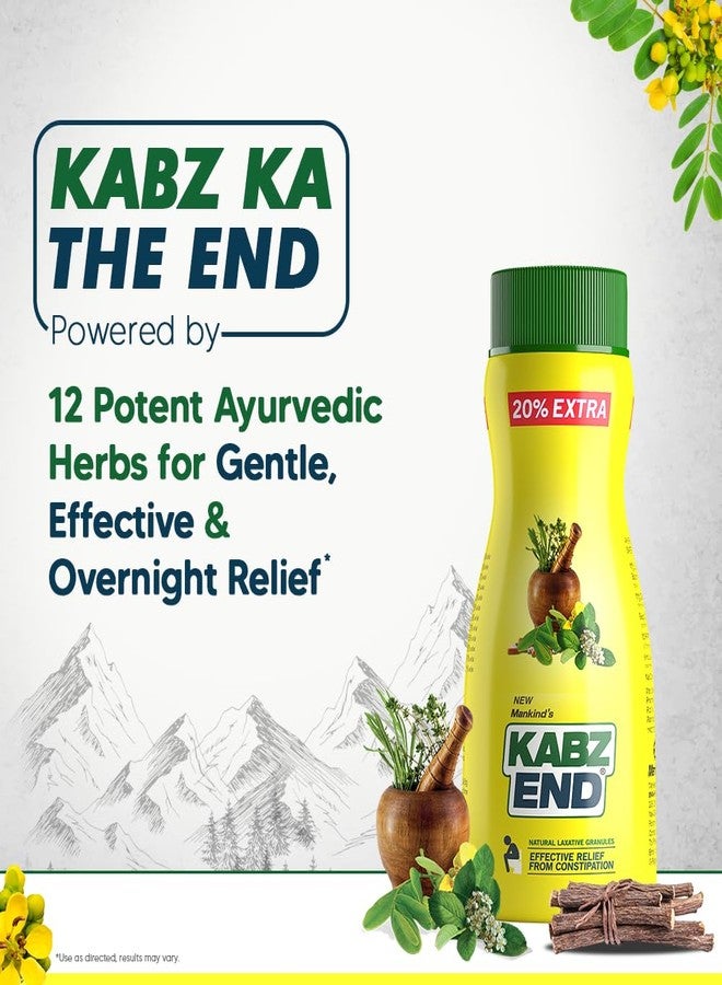 Mankind Kabz End by Mankind - Ayurvedic Constipation Relief Granules | 100% Natural Laxative with 12+ Potent Herbs | Overnight Action | Relieves Gas, Acidity & Bloating | 120g pack of 2 - Image 3