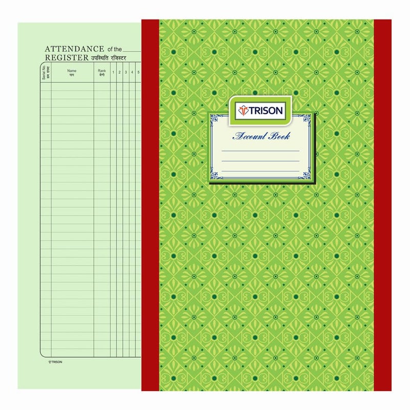 Trison Daily Attendance Register | 50 Pages | 19x32 cm | Hardbound | 31 Days Format | Ideal for Corporations, institutions, Offices & Schools | Quire 1 | Pack of 1 - Image 1