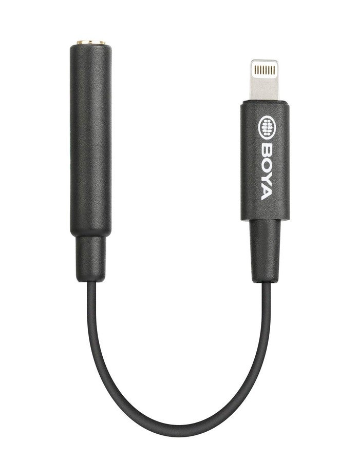 BOYA by-K3 Female 3.5mm TRRS Microphone Adapter Cable to MFi Certified Lightning Connector Dongle, Headphones Adapter for iPhone 12 Mini 12 Pro Max 11 Pro Max X XR XS iPhone 7 7P 8 8P - Image 1