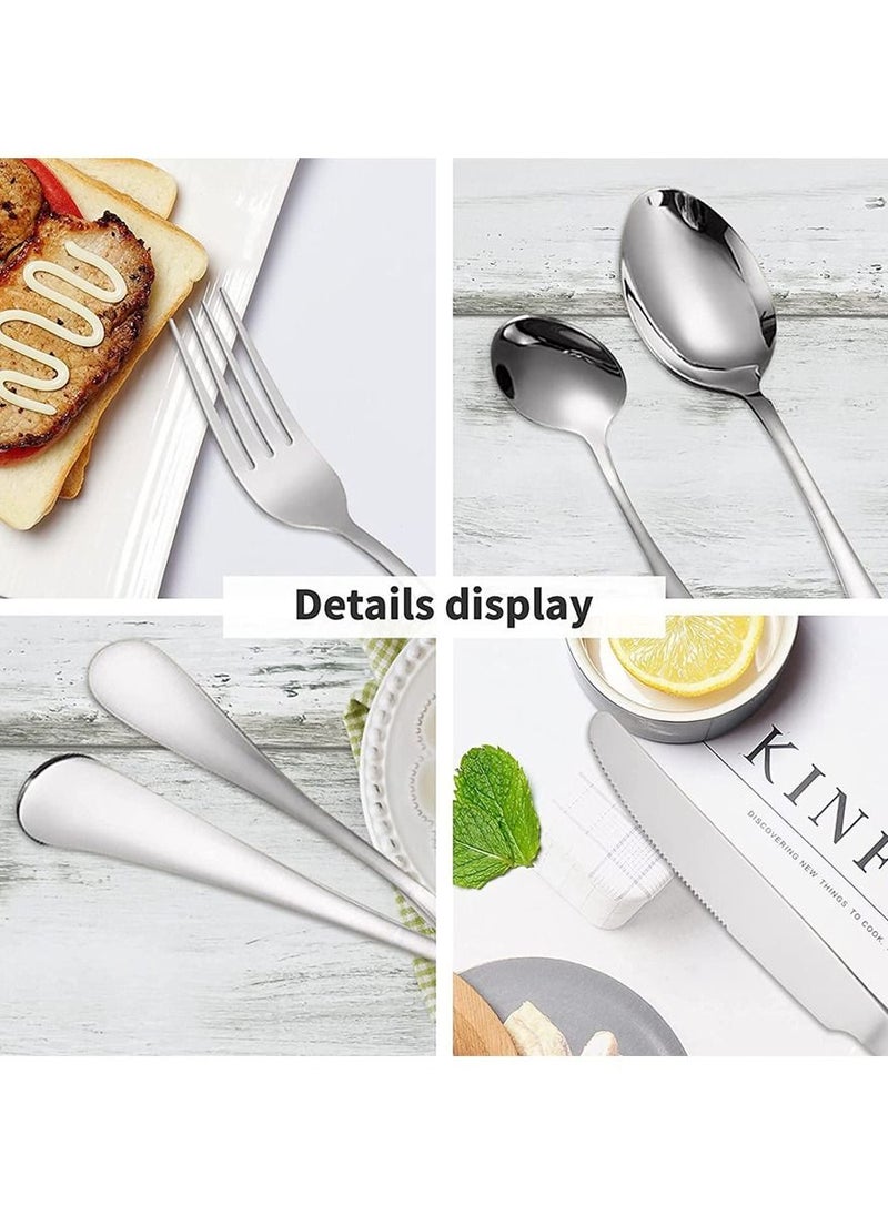 Monoptilon 24-Piece Stainless Steel Cutlery Set with Holding Stand Silver  - Image 3