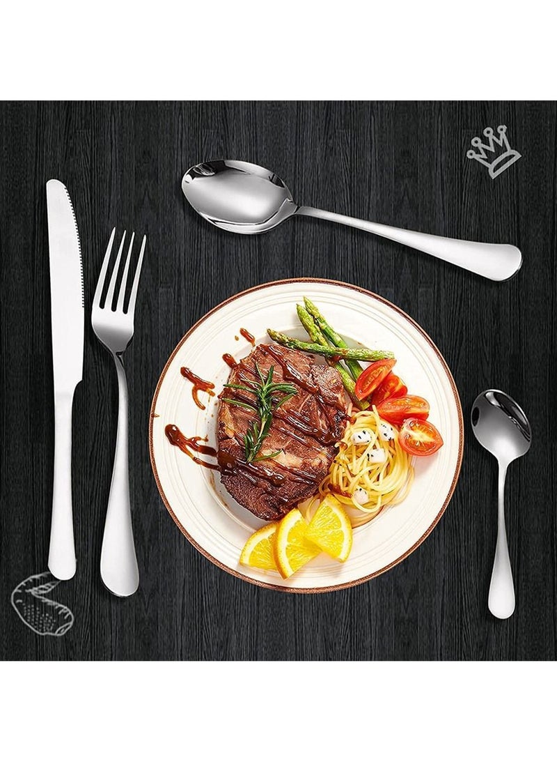 Monoptilon 24-Piece Stainless Steel Cutlery Set with Holding Stand Silver  - Image 4