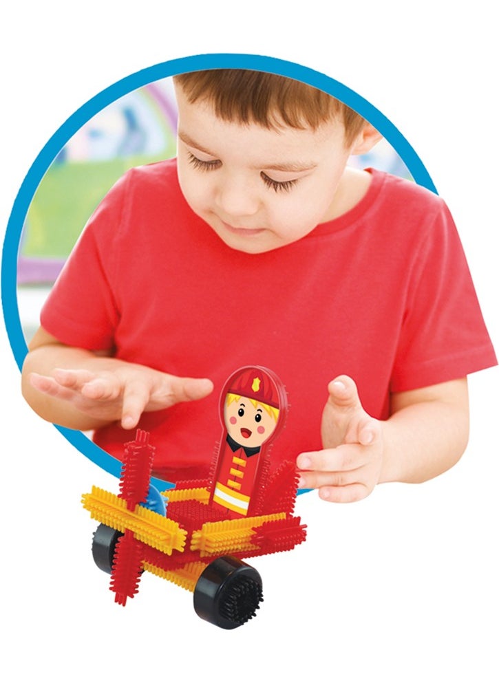 dede Grandpa Cactus Blocks 55 Pieces Fire Station Educational Tutorial Intelligence Enhancer Toy  - Image 5