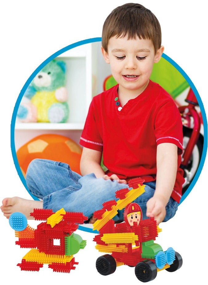 dede Grandpa Cactus Blocks 55 Pieces Fire Station Educational Tutorial Intelligence Enhancer Toy  - Image 4