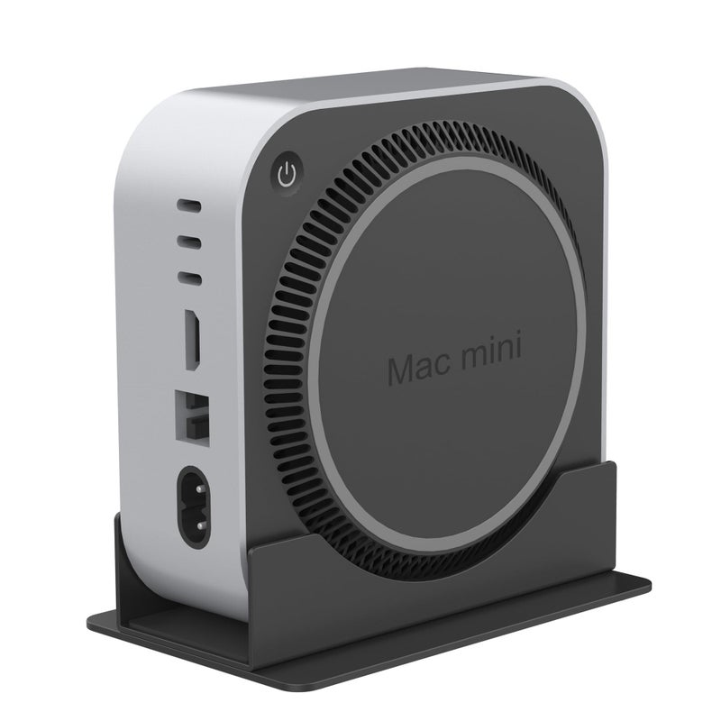bylitco Metal Desktop Stand for 2024 Mac mini M4/M4 Pro, Perfect for Desk Organization and Heat Dissipationï¼ŒSoft Cushioned Protection, Space-Saving Design- Black - Image 1