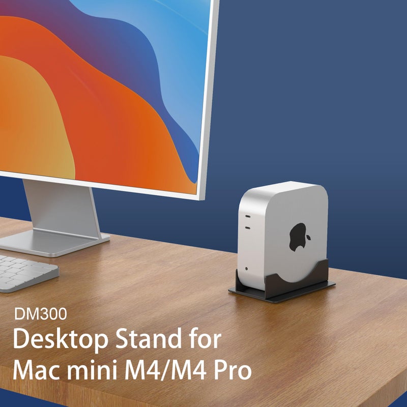 bylitco Metal Desktop Stand for 2024 Mac mini M4/M4 Pro, Perfect for Desk Organization and Heat Dissipationï¼ŒSoft Cushioned Protection, Space-Saving Design- Black - Image 2