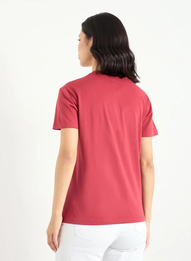 Styli Styli Women Red Slogan Print T-Shirt