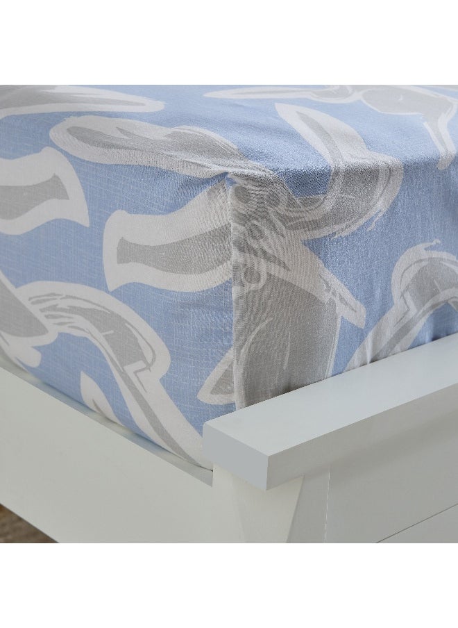 Home Box Malta-Evelyn Printed Cotton King Flat Sheet - 240x260 cm  - Image 4