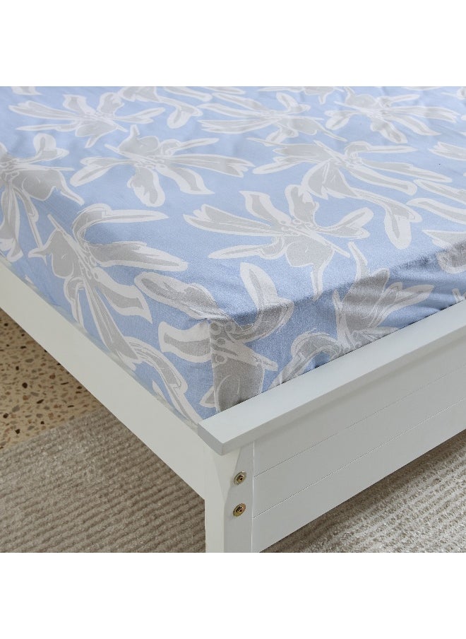 Home Box Malta-Evelyn Printed Cotton King Flat Sheet - 240x260 cm  - Image 1