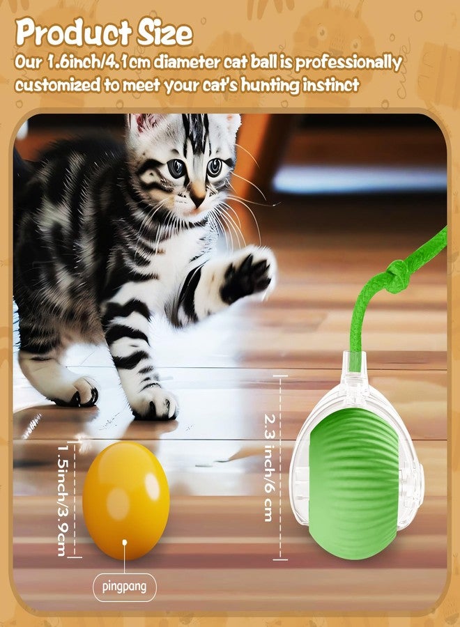 2FY2SW luseyfj Interactive Cat Ball Toys for Indoor Cats, Peppy Pet Ball, 2025 Upgraded Automatic Kitten Toy for Bored Indoor Adult Cat, 360°Smart Rolling Toy (Green) - Image 5
