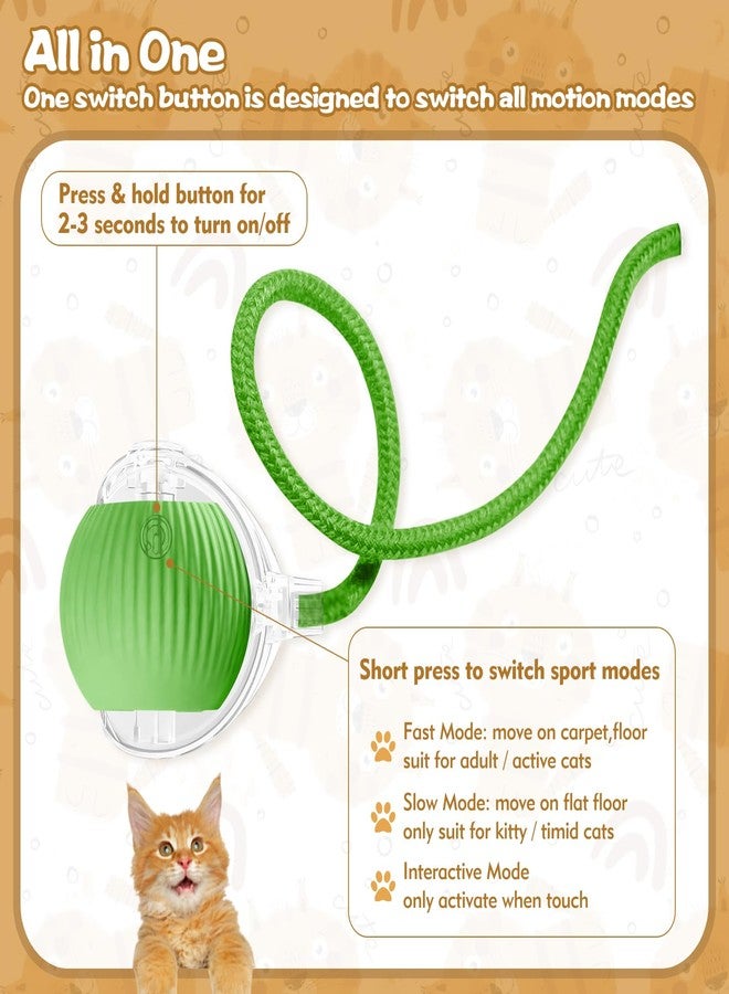2FY2SW luseyfj Interactive Cat Ball Toys for Indoor Cats, Peppy Pet Ball, 2025 Upgraded Automatic Kitten Toy for Bored Indoor Adult Cat, 360°Smart Rolling Toy (Green) - Image 4