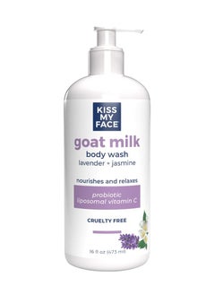 Kiss My Face Goat Milk Body Wash - Lavender & Jasmine Body Wash with Goat Milk and Argan Oil – 16 Ounce Bottle (Lavender & Jasmine, Pack of 1) - pzsku/ZE191FD173C82198DF181Z/45/_/1740343900/a6a81494-92c5-4c5a-a1fc-e3bf2864bd9f