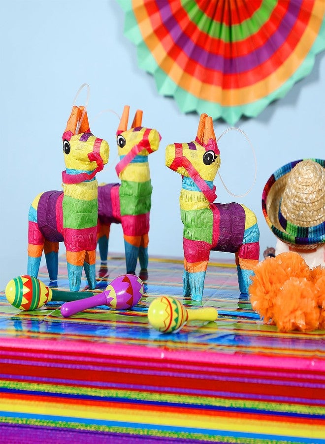 Hungdao 18 Pcs Mexican Fiesta Decor Include 12 Wooden Maracas Bulk 6Mini Donkey Piñatas Mexican Theme Decorations for Maracas Party Favors Adults Cinco De Mayo Party Props - Image 5