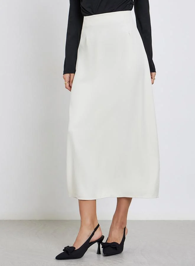 ستايلي تنورة ميدي بحافة واسعة