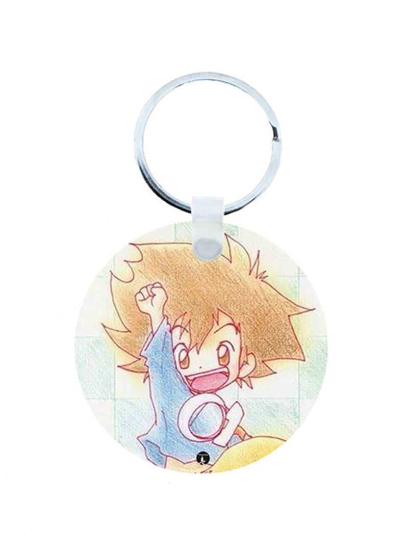 Digimon Anime Wooden Keychain