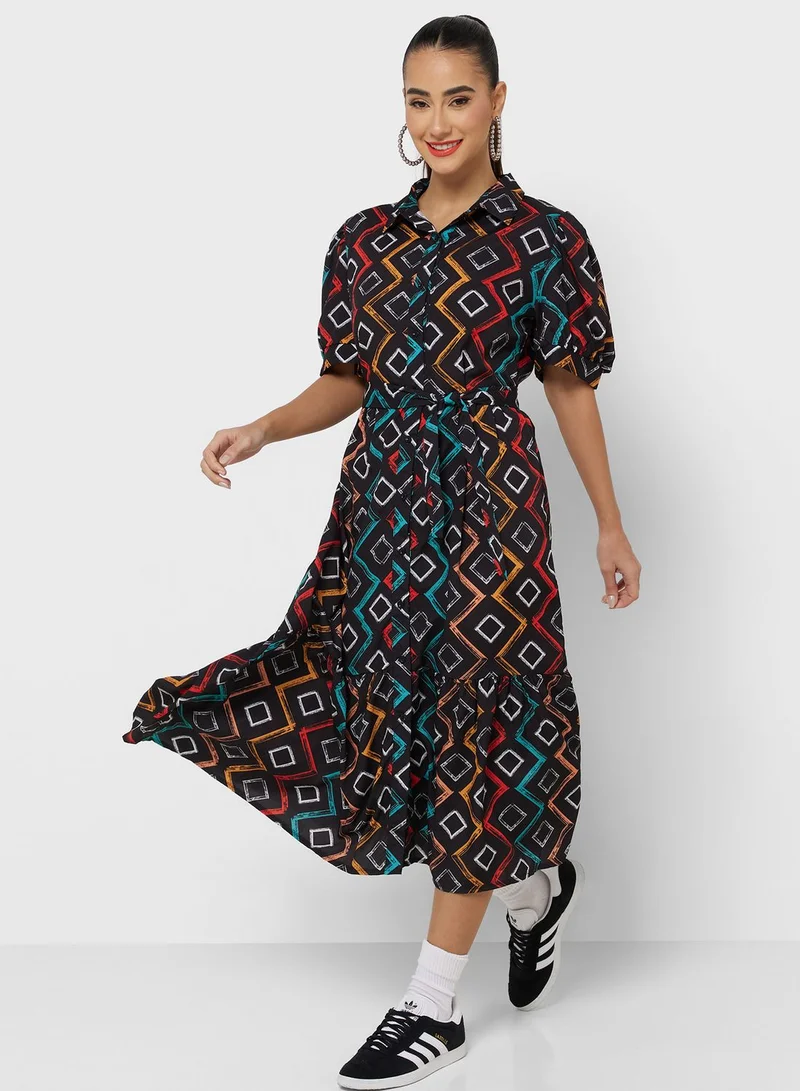 Ginger Urban Minx Belted Shirt Dress