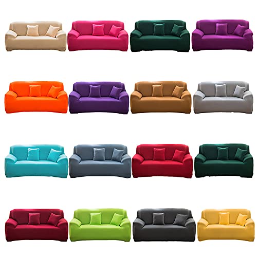 Namzi Couch Cover for Living Room, 2 Seater Stretch Furniture Protector Dust-Proof Loveseat Cover All-Inclusive Cover Furniture Protector Chair Covers for Living Room （Purple） - Image 2