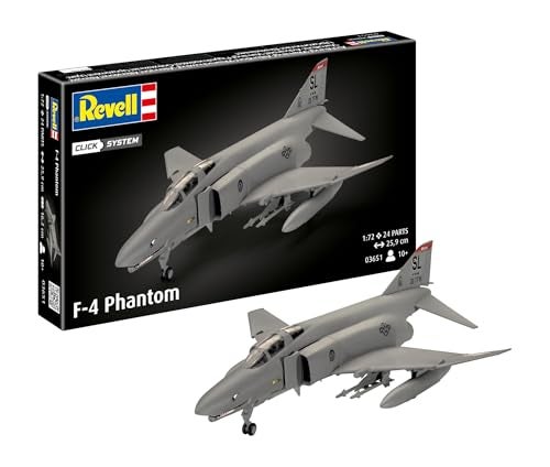 Revell 03651 F4 Phantom EasyClick Model Kit Grey - Image 1