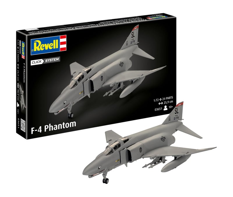 Revell 03651 F4 Phantom EasyClick Model Kit Grey - Image 2