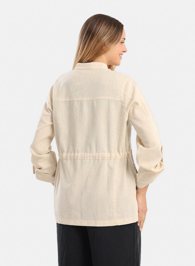 Carina Cotton Regular-Fit Jacket  - Image 3