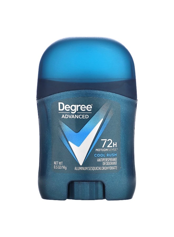 Degree Degree, Advanced 72 Hour MotionSense, Antiperspirant Deodorant, Cool Rush, 0.5 oz (14 g)  - Image 1
