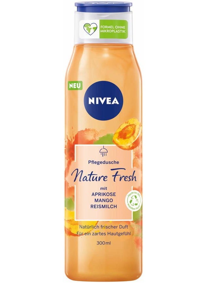 Nivea Fresh Blends Apricot (300 ml), Shower Gel with Refreshing Apricot Scent, Shower Gel for Women, Vegan Shower Gel with Fruit Extracts and Plant Based Milk - Image 1