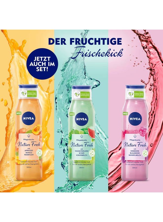 Nivea Fresh Blends Apricot (300 ml), Shower Gel with Refreshing Apricot Scent, Shower Gel for Women, Vegan Shower Gel with Fruit Extracts and Plant Based Milk - Image 5