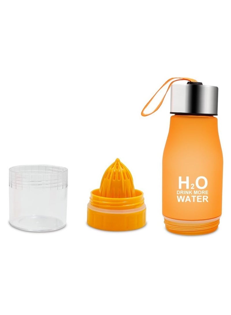 H2O Water Bottles 650ml Lemon Juice Water Bottle Fruit Infuser Drinkware Sport Shaker Cute Water Drinking Bottles BPA Free Waterbottle Sports Water Bottle - Image 2