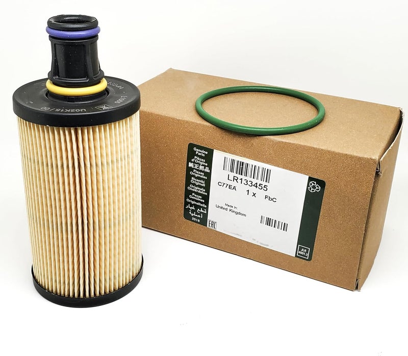 OEM Genuine Engine Oil Filter with O-Ring Seal LR133455 for Land Rover Range Rover, Velar, Defender, and Discovery