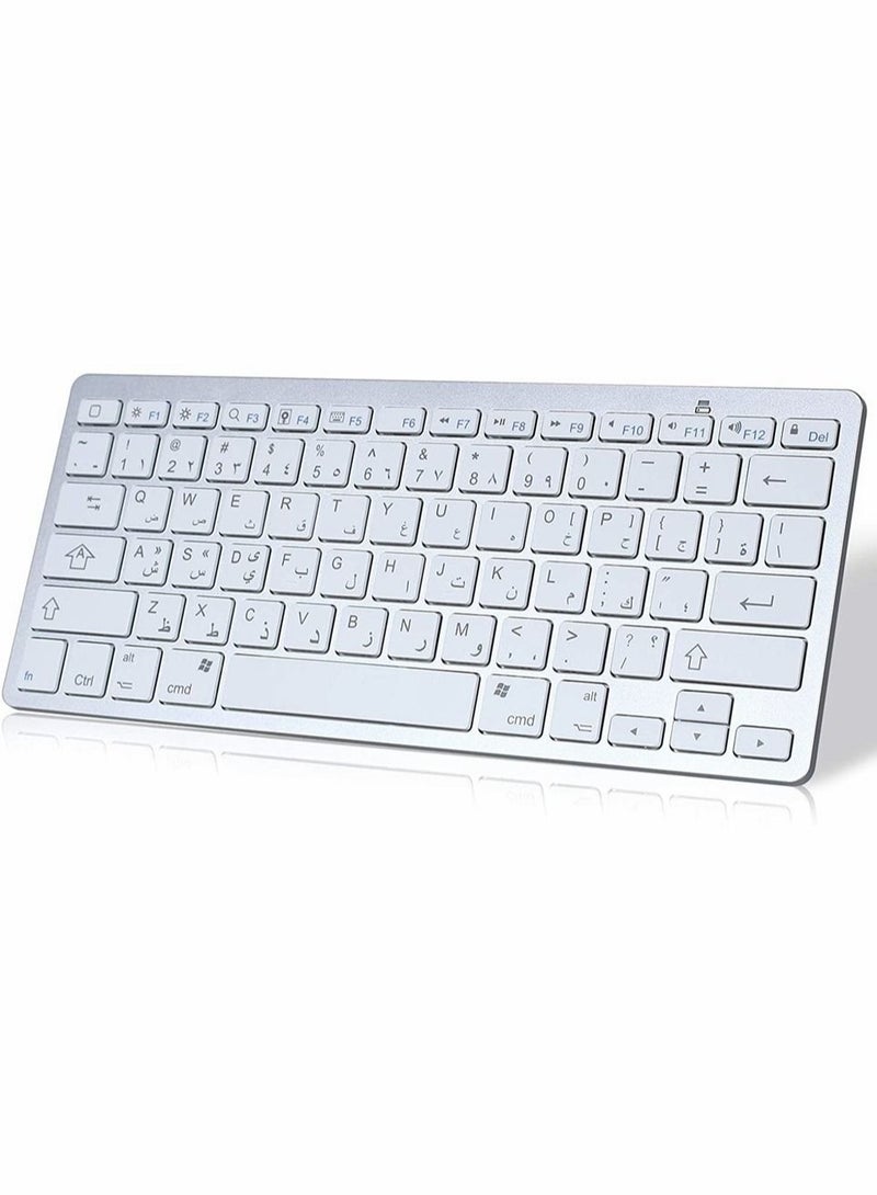 Captaintech ⌨️【Cable-Free】 The bluetooth keyboard can operate up to 32ft. Take you more relaxed typing experience in meeting, working, etc. Don't need to stay with your device. Just simply connect the keyboard to - Image 1